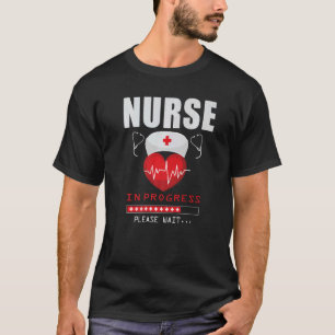 Lopende verpleegster Heartbeat Future RN Medi T-shirt
