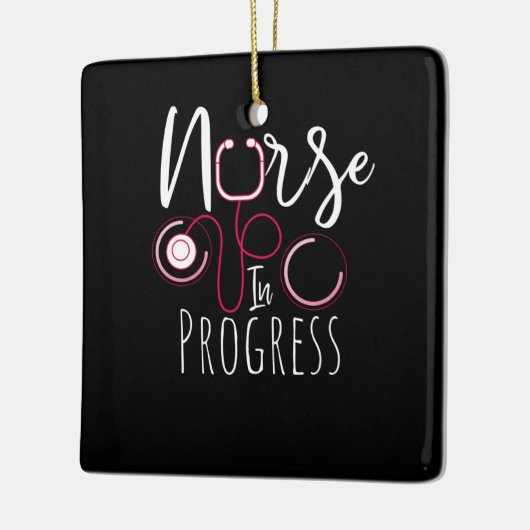 Lopende verpleegster keramisch ornament (Links)