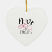 Lopende verpleegster keramisch ornament (Voorkant)