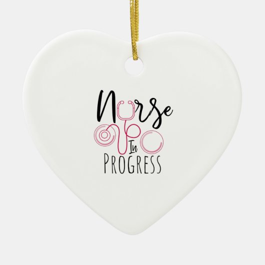 Lopende verpleegster keramisch ornament (Voorkant)