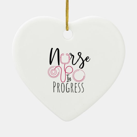 Lopende verpleegster keramisch ornament (Achterkant)