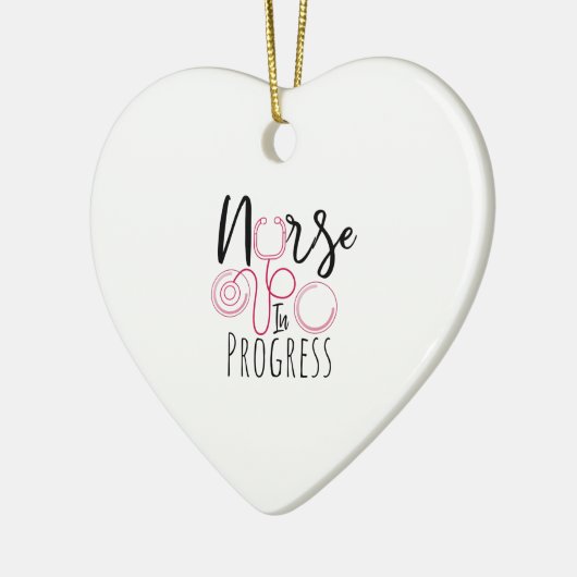 Lopende verpleegster keramisch ornament (Links)