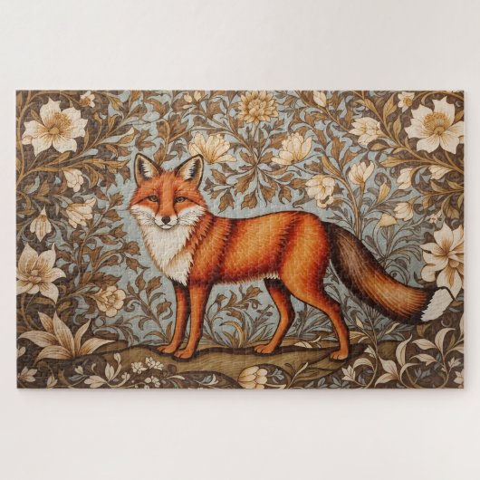 Lopende Vos geïnspireerd door William Morris Legpuzzel (Horizontaal)