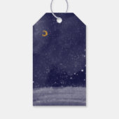 Lopende Vos Winter Cadeaubijslage Cadeaulabel (Achterkant)