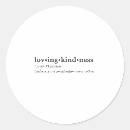 Lopende vriendelijkheid - Tenderheid en overweging Ronde Sticker (Voorkant)