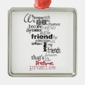**LOPENDE VRIENDSCHAP CHRISTMAS ORNAMENT** METALEN ORNAMENT (Voorkant)