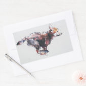 Lopende wolvenpup rechthoekige sticker (Envelop)