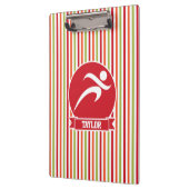 Loper, hardlopen; rode, groene, Oranje strepen Klembord (Links)