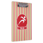 Loper, hardlopen; rode, groene, Oranje strepen Klembord (Rechts)