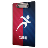 Loper; rood, wit en blauw klembord (Links)