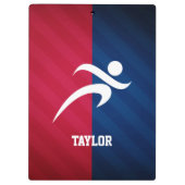 Loper; rood, wit en blauw klembord (Achterkant)