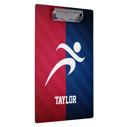 Loper; rood, wit en blauw klembord (Rechts)