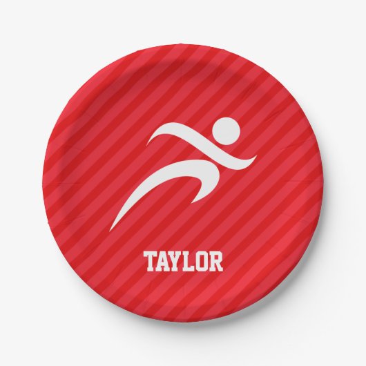 Loper; Scarlet Red Stripes Papieren Bordje (Voorkant)