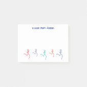 Lopers die Kleurrijke Gepersonaliseerde lopen Post-it® Notes (Voorkant)