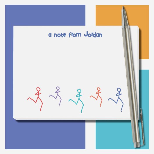 Lopers die Kleurrijke Gepersonaliseerde lopen Post-it® Notes
