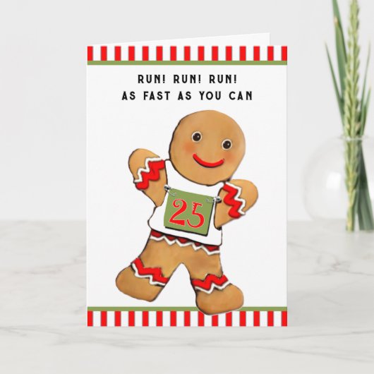 Lopers kerst feestdagen kaart (Voorkant)