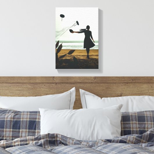 Lopers-up 84 canvas afdruk (Insitu (Slaapkamer))