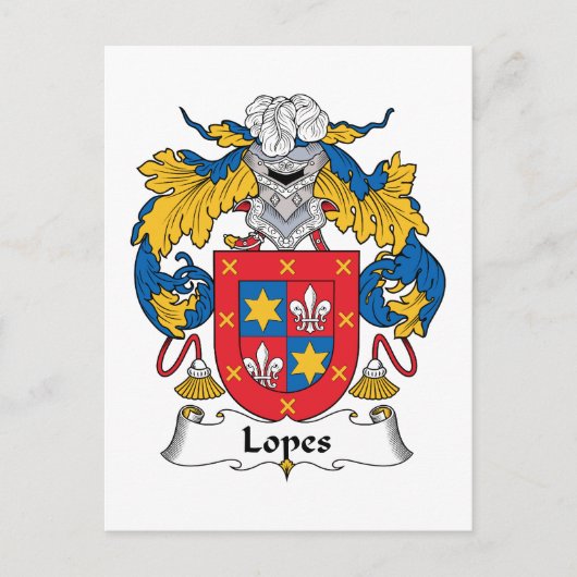 Lopes Family Crest Briefkaart (Voorkant)