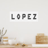 LOPEZ Alphabet Letter Name Art Poster (Keuken)
