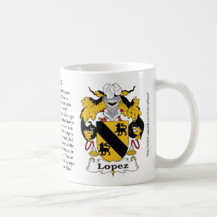 Lopez, de oorsprong, de betekenis en de crest koffiemok