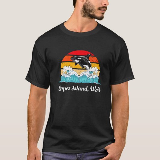 Lopez-eiland WA verergerde Orca Killer Wha T-shirt (Voorkant)
