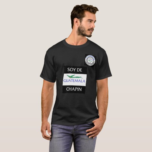 Lopez El Chapincito Soy De Guatemala Chapin Black T-shirt (Voorkant volledig)