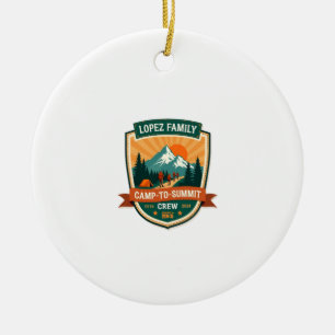 Lopez Family Camp-To-Summit Crew Vintage Wandelaar Keramisch Ornament