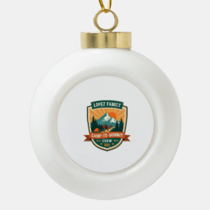 Lopez Family Camp-To-Summit Crew Vintage Wandelaar Keramische Bal Ornament