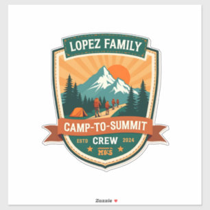 Lopez Family Camp-To-Summit Crew Vintage Wandelaar Sticker