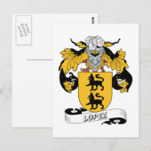 Lopez Family Crest Briefkaart (Voorkant / Achterkant)