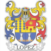 Lopez Family Crest Sticker (Voorkant)
