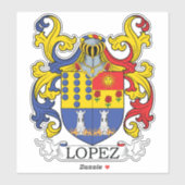 Lopez Family Crest Sticker (Vel)