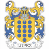 Lopez Family Crest Sticker (Voorkant)