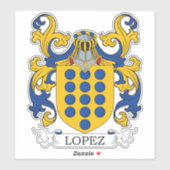 Lopez Family Crest Sticker (Vel)