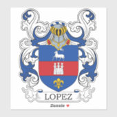 Lopez Family Crest Sticker (Vel)
