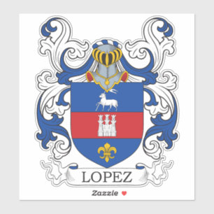 Lopez Family Crest Sticker