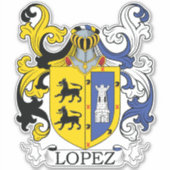 Lopez Family Crest Sticker (Voorkant)