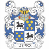 Lopez Family Crest Sticker (Voorkant)
