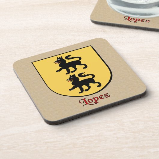 Lopez Family Shield Onderzetter (Linkerzijde)