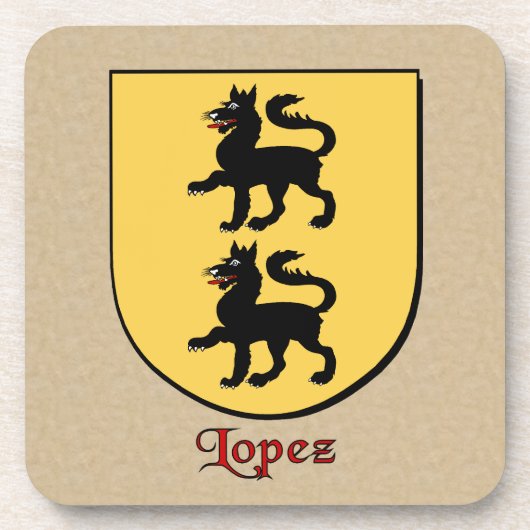 Lopez Family Shield Onderzetter (Voorkant)