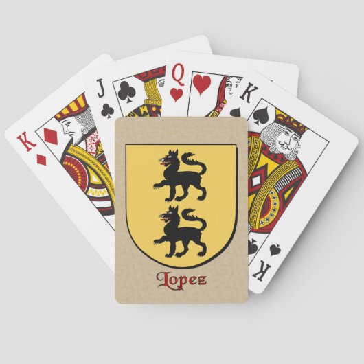 Lopez Heraldic Shield Pokerkaarten (Achterkant)