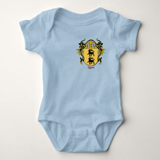 Lopez Historisch Schild met Helm en Mantel Romper (Voorkant)