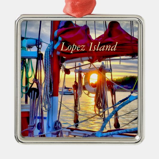 Lopez Island - kerstversiering Metalen Ornament (Voorkant)