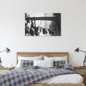 Lopez Island, WA - Geviste boten in Bay Canvas Afdruk (Insitu (Slaapkamer))