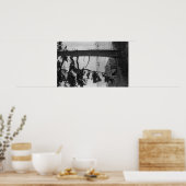 Lopez Island, WA - Geviste boten in Bay Poster (Keuken)