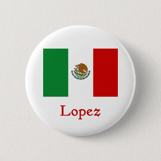 Lopez Mexicaanse vlag Ronde Button 5,7 Cm (Voorkant)
