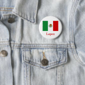 Lopez Mexicaanse vlag Ronde Button 5,7 Cm (In situ)