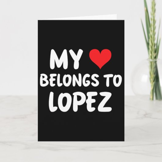 Lopez - Mijn Hart Hoort Bij Lopez - Liefde Kaart (Voorkant)