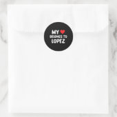 Lopez - Mijn Hart Hoort Bij Lopez - Liefde  Ronde Sticker (Tas)