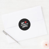 Lopez - Mijn Hart Hoort Bij Lopez - Liefde  Ronde Sticker (Envelop)